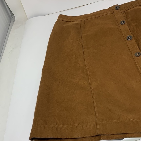 Hollister Brown suede Mini Skirt womens Juniors size 9 - Picture 6 of 11